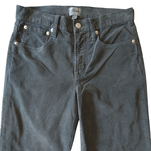 J. Crew Vintage Slim Straight Pant Garment-Dyed Corduroy Gray AC335 Casual - Picture 4 of 10